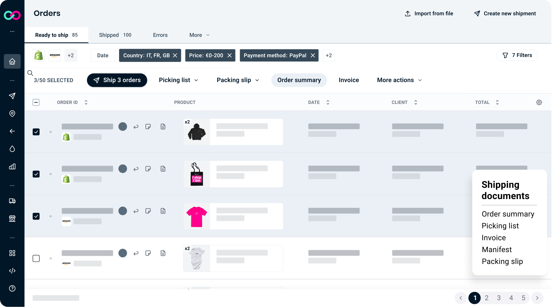 Platform screenshot Platform screenshot